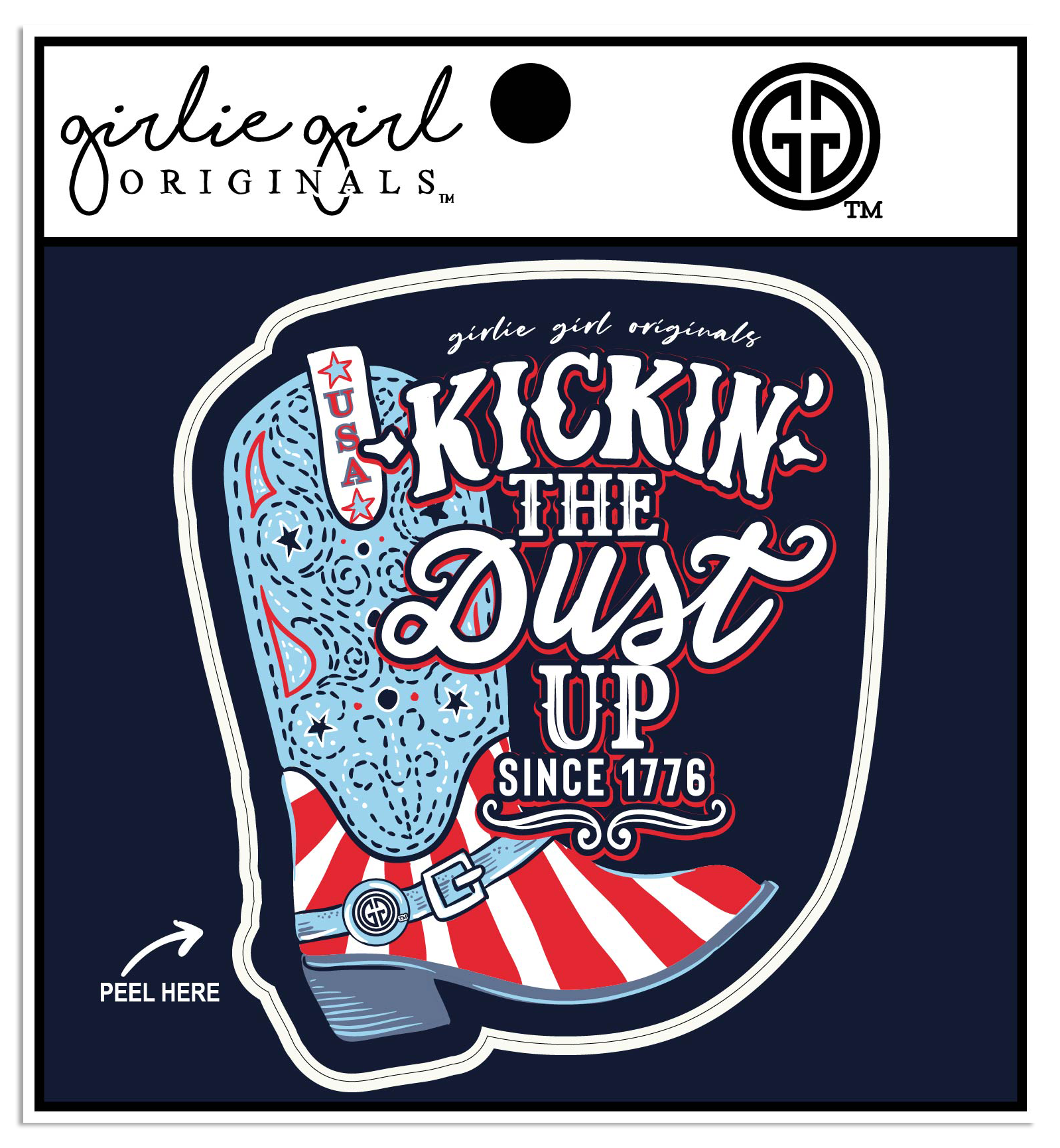 Decal/Sticker Kickin USA 2466 Unisex T-shirt, Sweatshirt, Hoodie, Long Sleeve Tee - T-Shirt, Sweatshirt, Hoodie