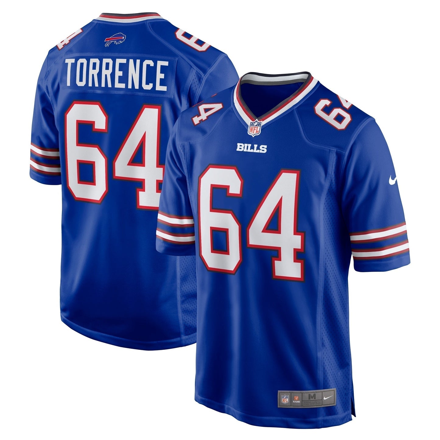 O'Cyrus Torrence Buffalo Bills Home Game Jersey - Royal football jersey product view 1