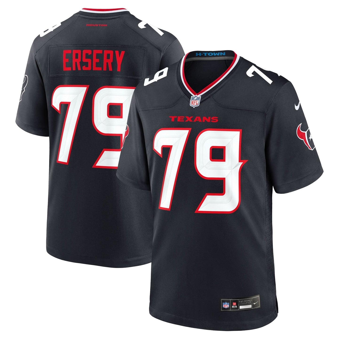 Houston Texans Aireontae Ersery Navy Team Game Jersey football jersey product view 1