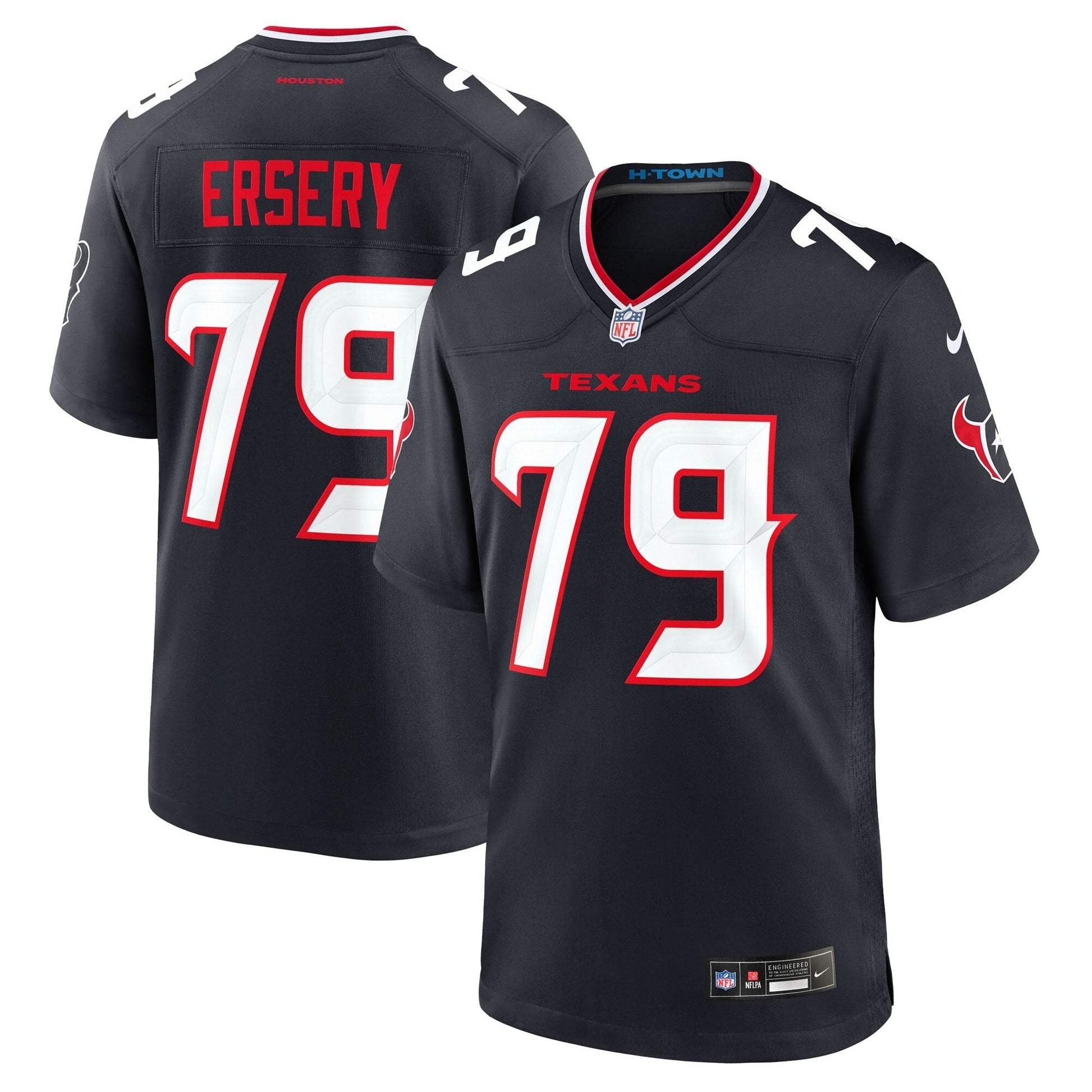 Houston Texans Aireontae Ersery Navy Team Game Jersey football jersey product view 1
