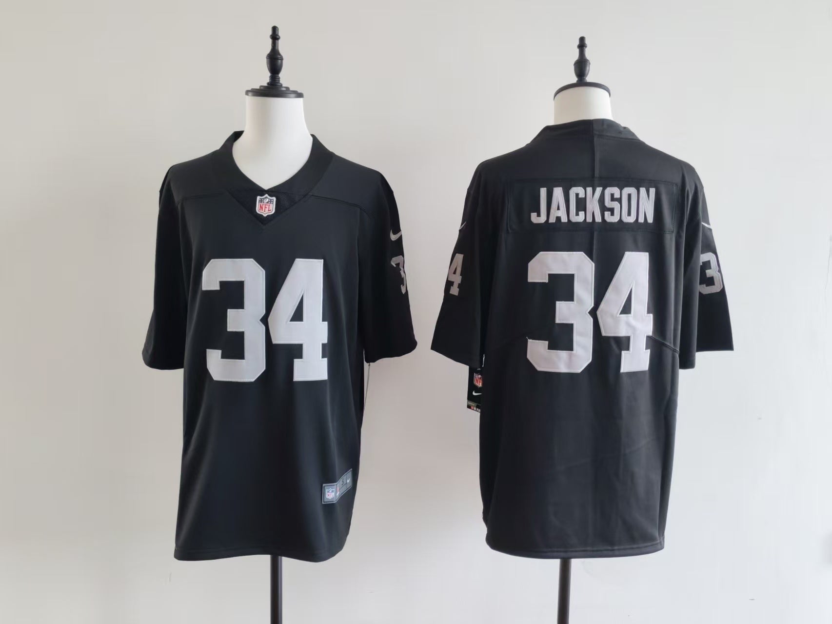 Men's Oakland Raiders Bo Jackson Jersey - Black football jersey product view 1
