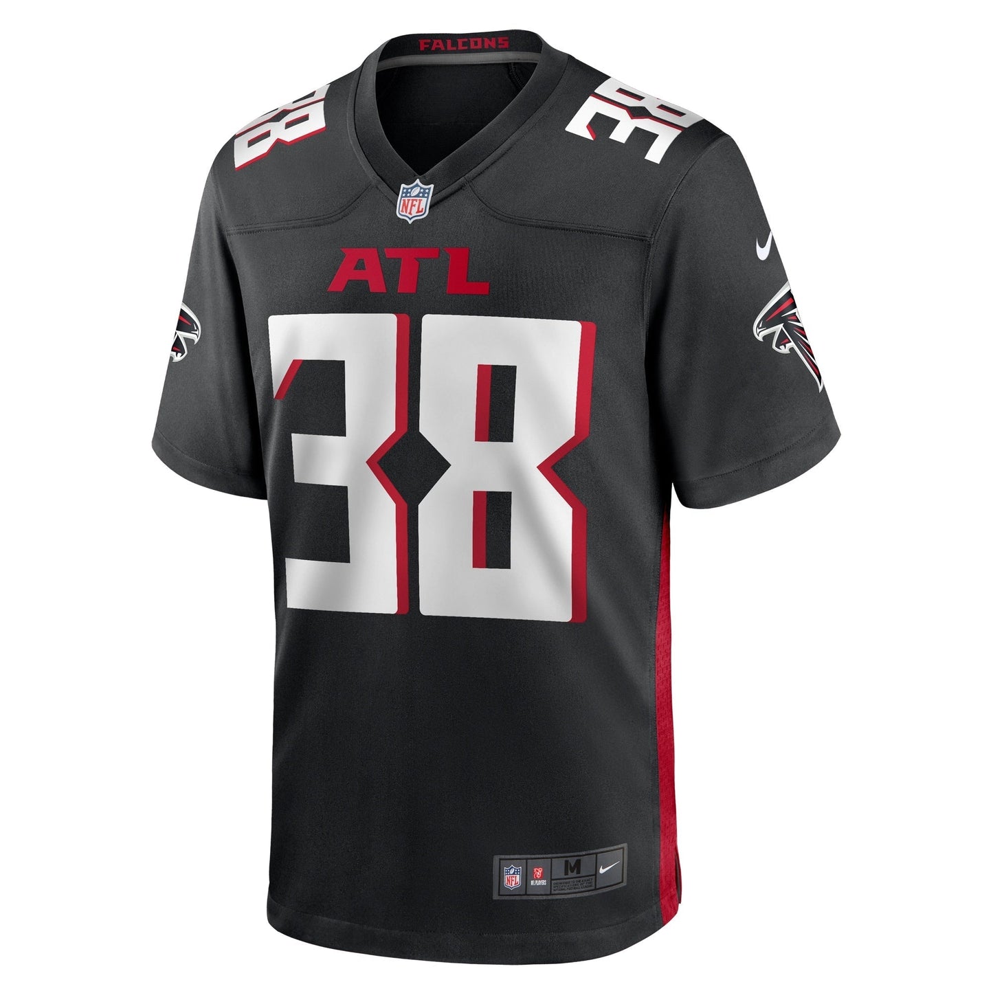 Arnold Tarpley III Atlanta Falcons Game Jersey - Black football jersey product view 2