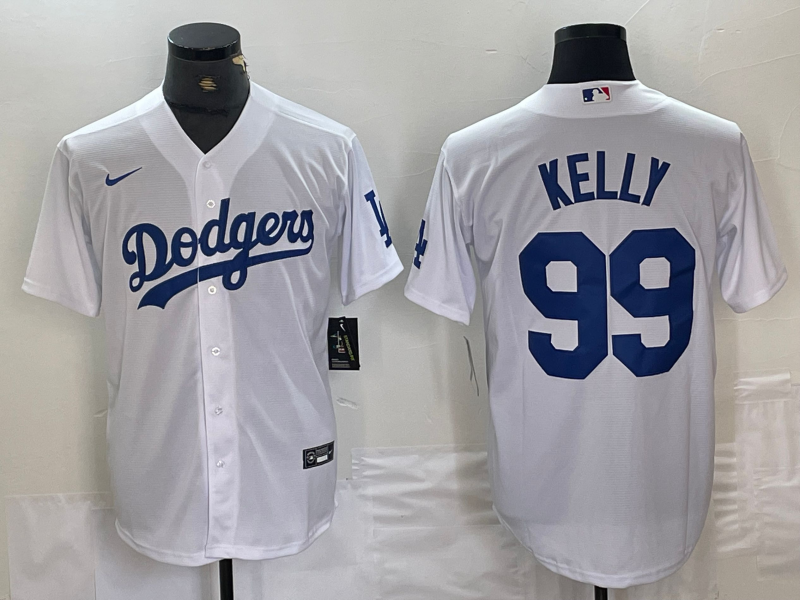 Men's Los Angeles Dodgers Joe Kelly White Replica Player Jersey baseball jersey product view 1