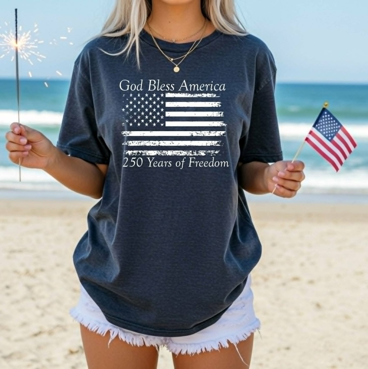 God Bless America Navy 250th Celebration Faith Graphic Tee Unisex T-shirt, Sweatshirt, Hoodie, Long Sleeve Tee - T-Shirt, Sweatshirt, Hoodie