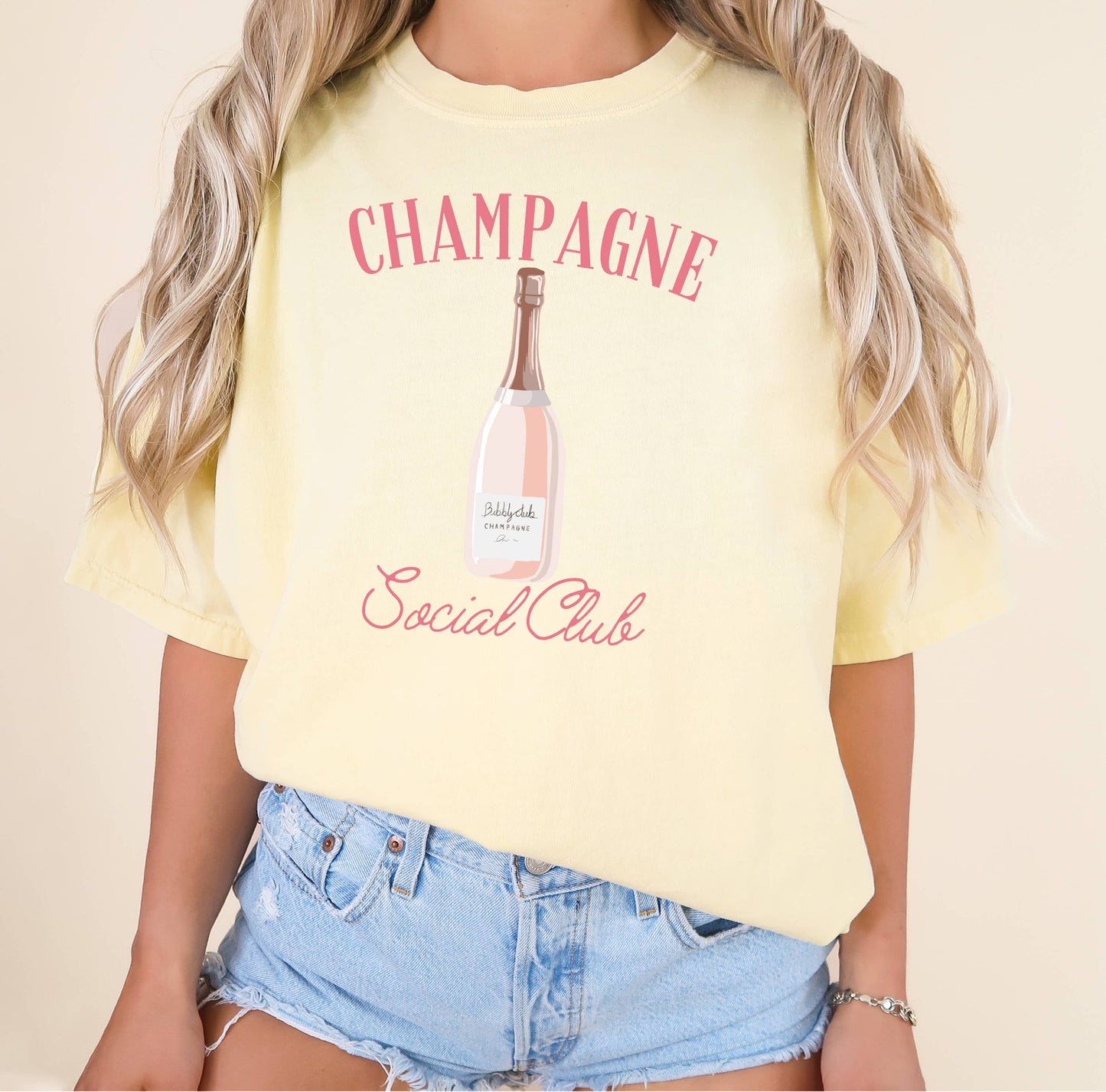 Champagne Social Club, Cocktail T Shirt, Graphic Tee Unisex T-shirt, Sweatshirt, Hoodie, Long Sleeve Tee - T-Shirt, Sweatshirt, Hoodie
