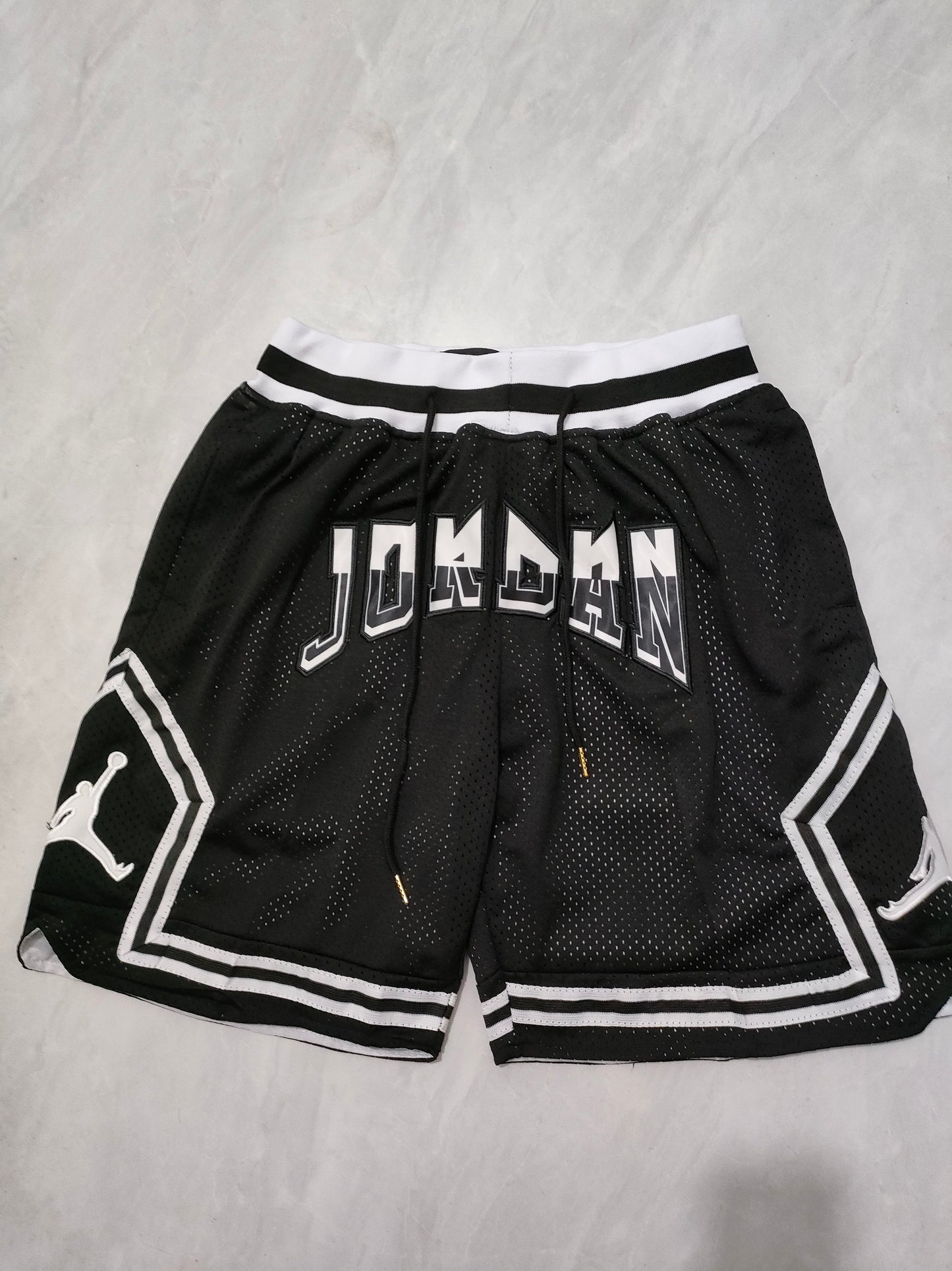 JUST DON Jordan Black Pocket Shorts basketball jersey product view 1