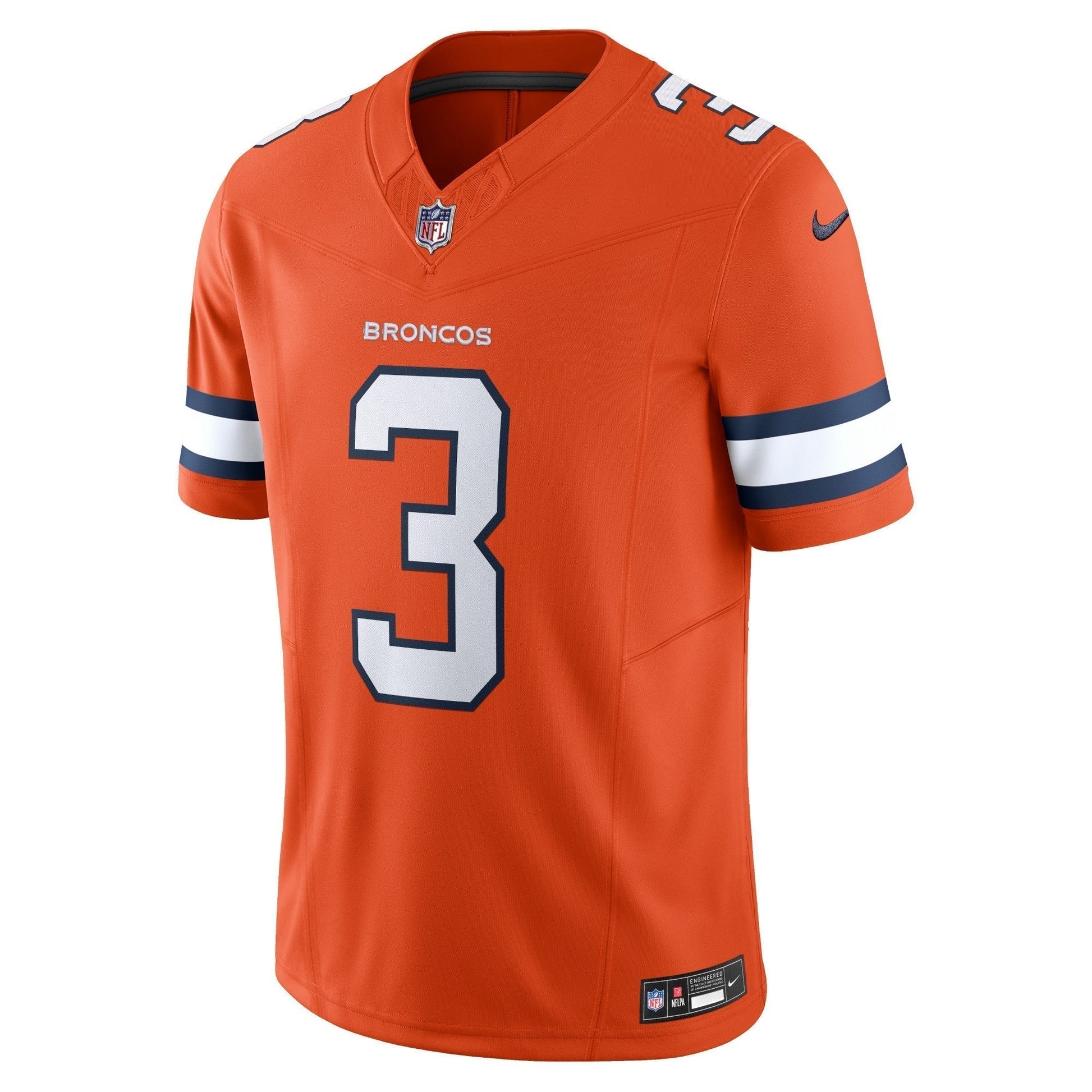 Russell Wilson Denver Broncos Vapor F.U.S.E. Limited Jersey - Orange football jersey product view 2