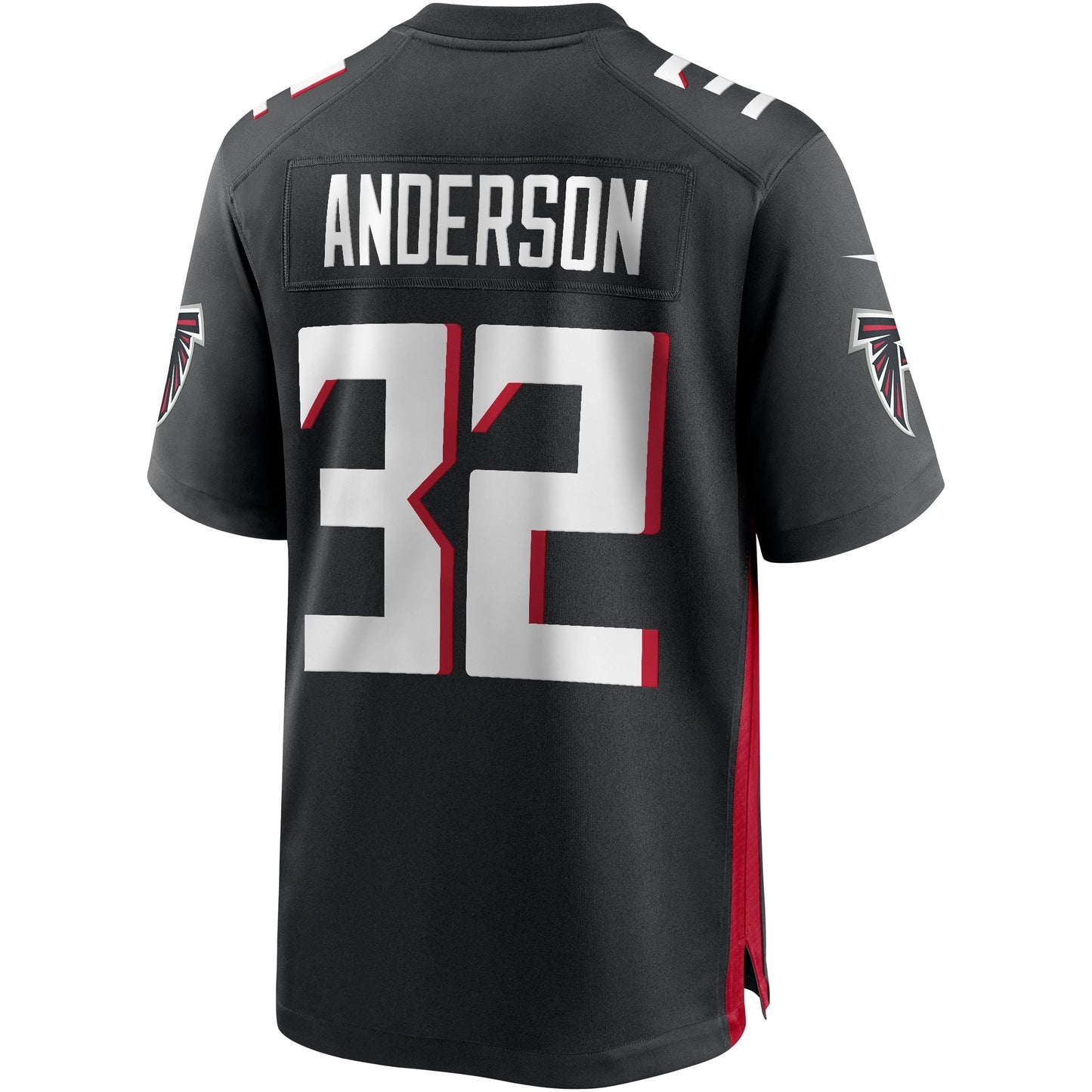 Jamal Anderson Atlanta Falcons Game Retired Jersey - Black football jersey product view 3