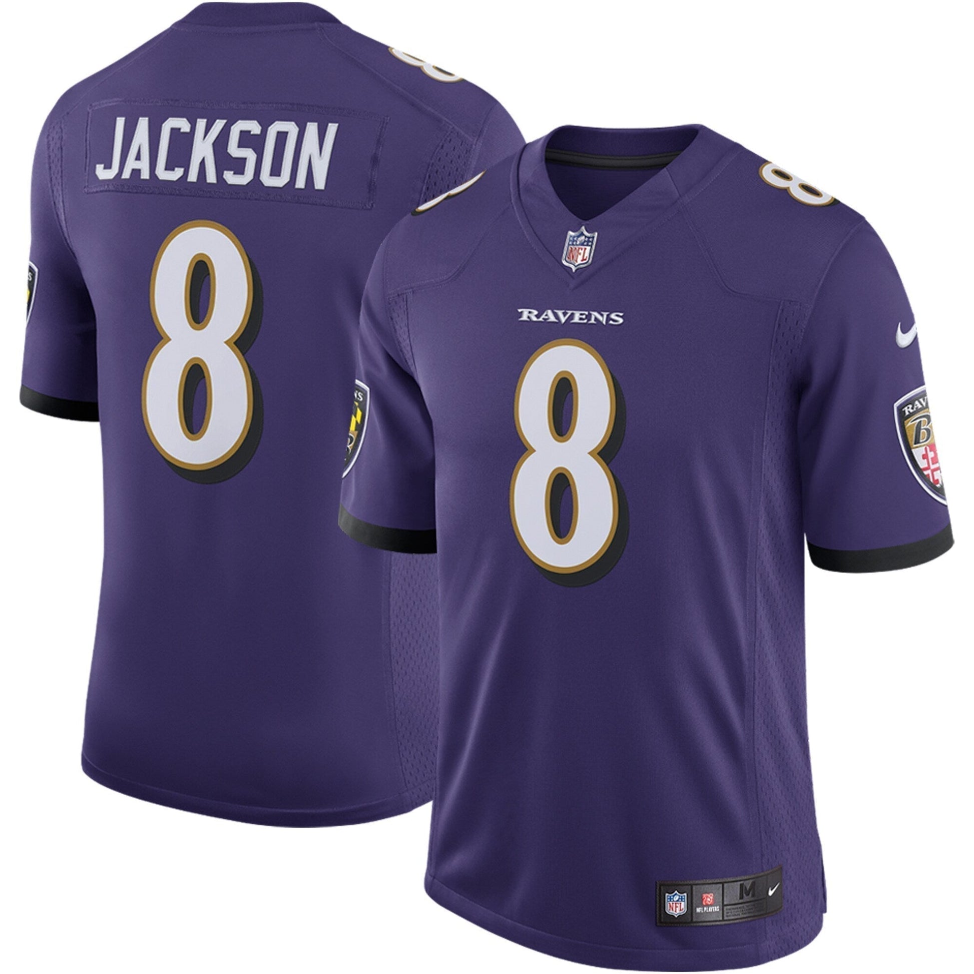 Lamar Jackson Baltimore Ravens Speed Machine Limited Jersey - Purple football jersey product view 1