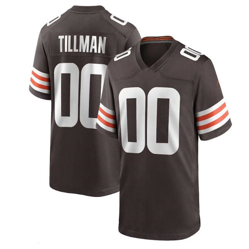 Custom1 Cleveland Browns Cedric Tillman Brown 2023 Draft Pick Game Jersey1 Stitched American Football Jerseys football jersey product view 1