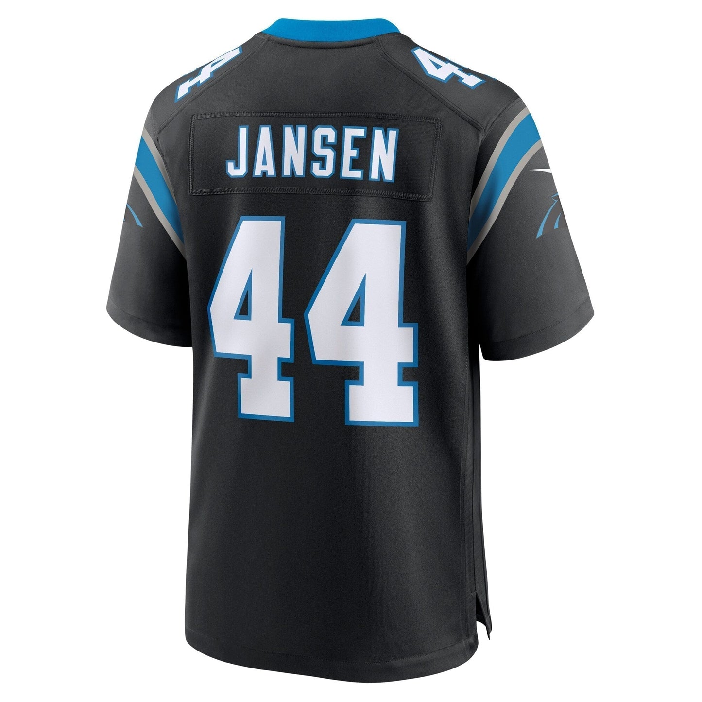 J.J. Jansen Carolina Panthers Team Game Jersey - Black football jersey product view 3