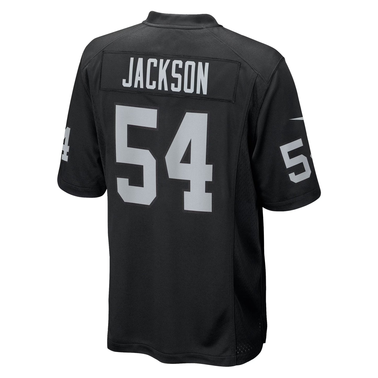 Las Vegas Raiders Brennan Jackson Black Team Game Jersey football jersey product view 2