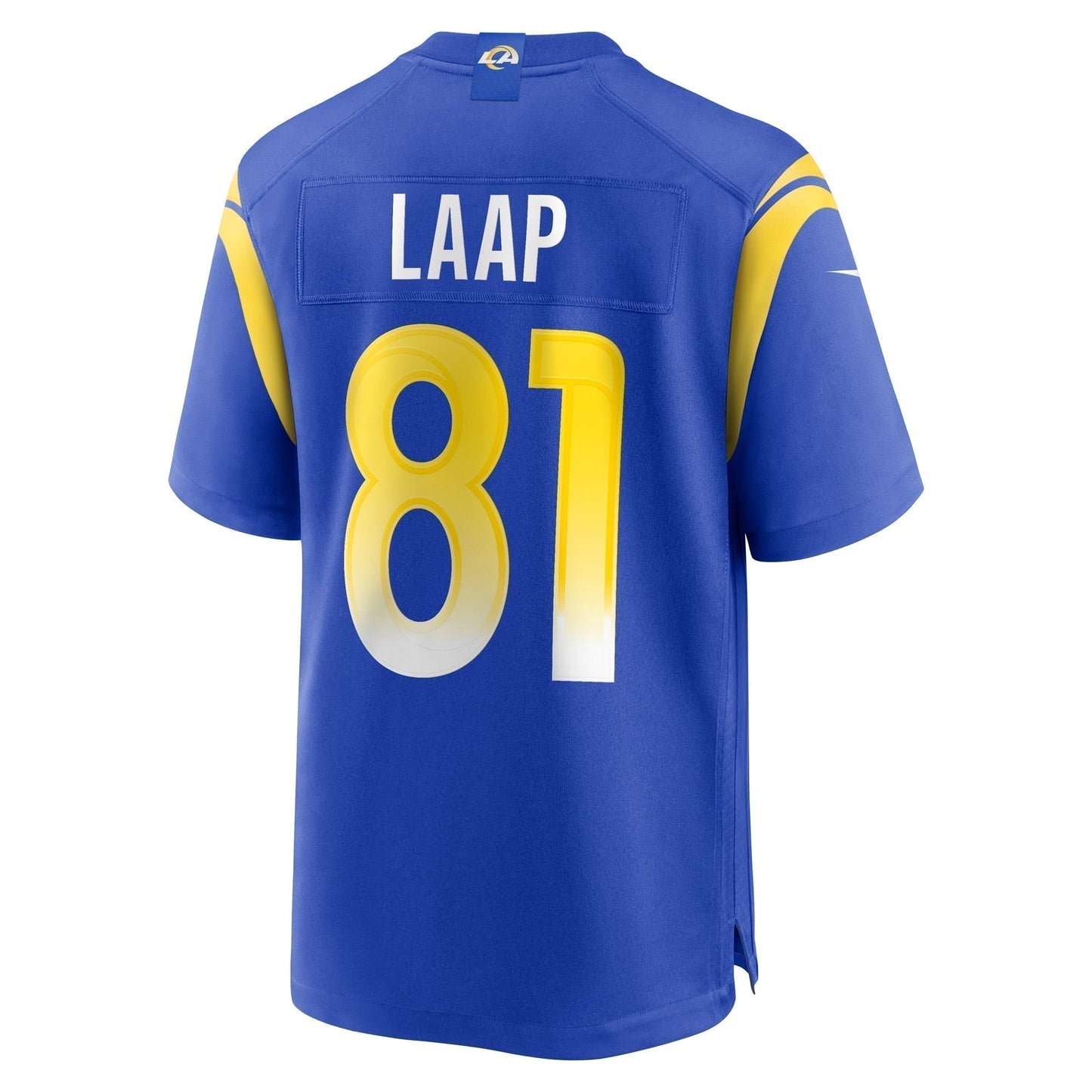 JJ Laap Los Angeles Rams Game Jersey - Royal football jersey product view 3