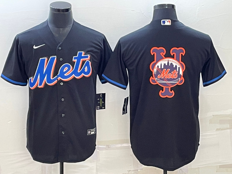 Men's New York Mets Black 2022 Alternate Replica Player Jersey1 baseball jersey product view 1