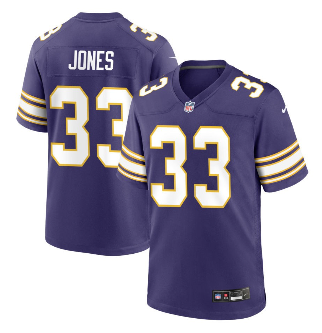 Aaron Jones Minnesota Vikings Jersey football jersey product view 1