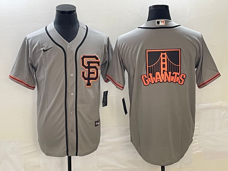 Men's San Francisco Giants Gray Road Replica Player Jersey1 baseball jersey product view 1