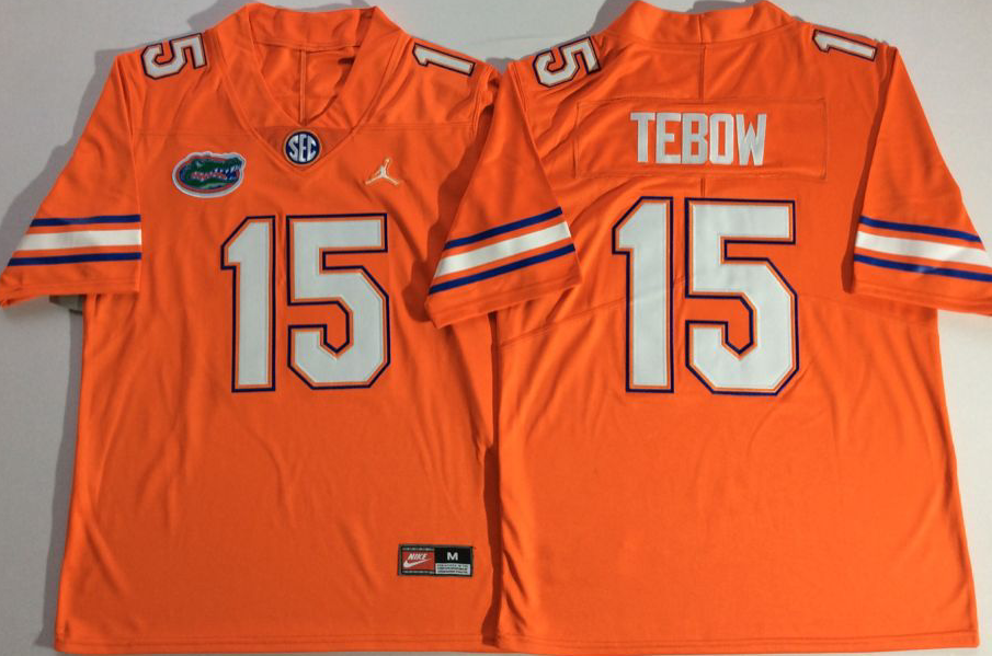 Men's Florida Gators Tim Tebow Orange Player Game Jersey sports jersey product view 1
