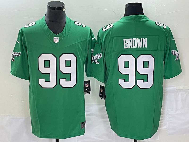 Men's Philadelphia Eagles Jerome Brown Kelly Green Game Jersey football jersey product view 1