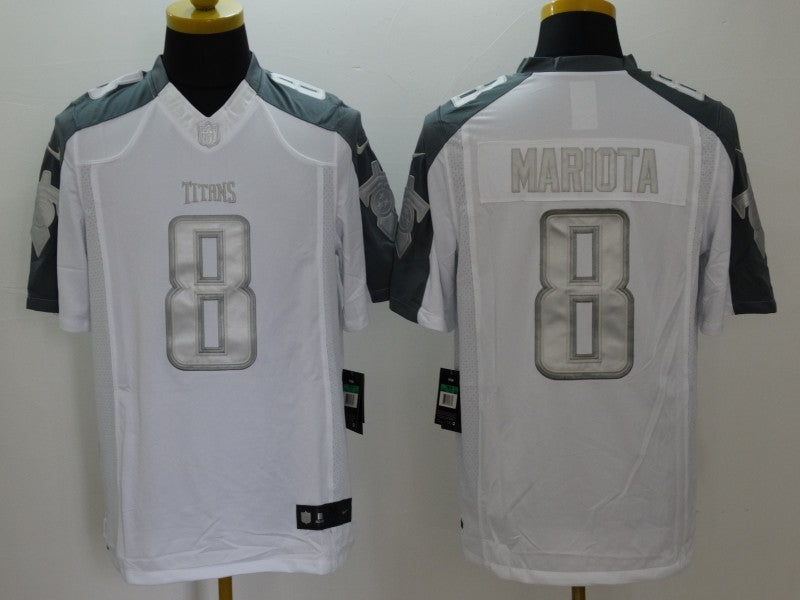 Men's Tennessee Titans Marcus Mariota #8 White Game Jersey1 football jersey product view 1