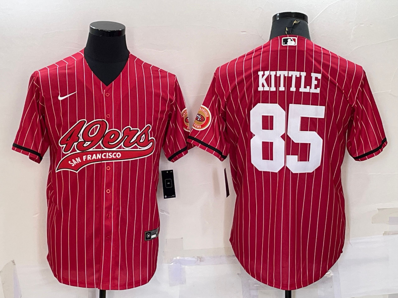 Men's San Francisco 49ers George Kittle Red Player Jersey Joint Edition football jersey product view 1
