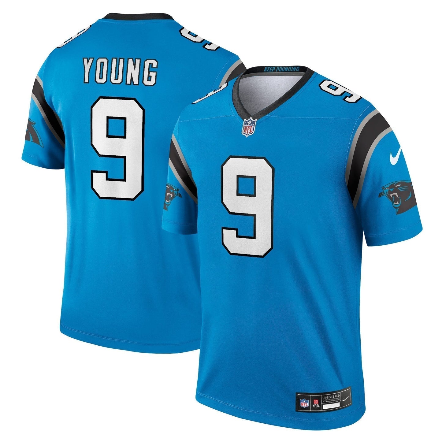 Bryce Young Carolina Panthers Legend Jersey - Blue football jersey product view 1