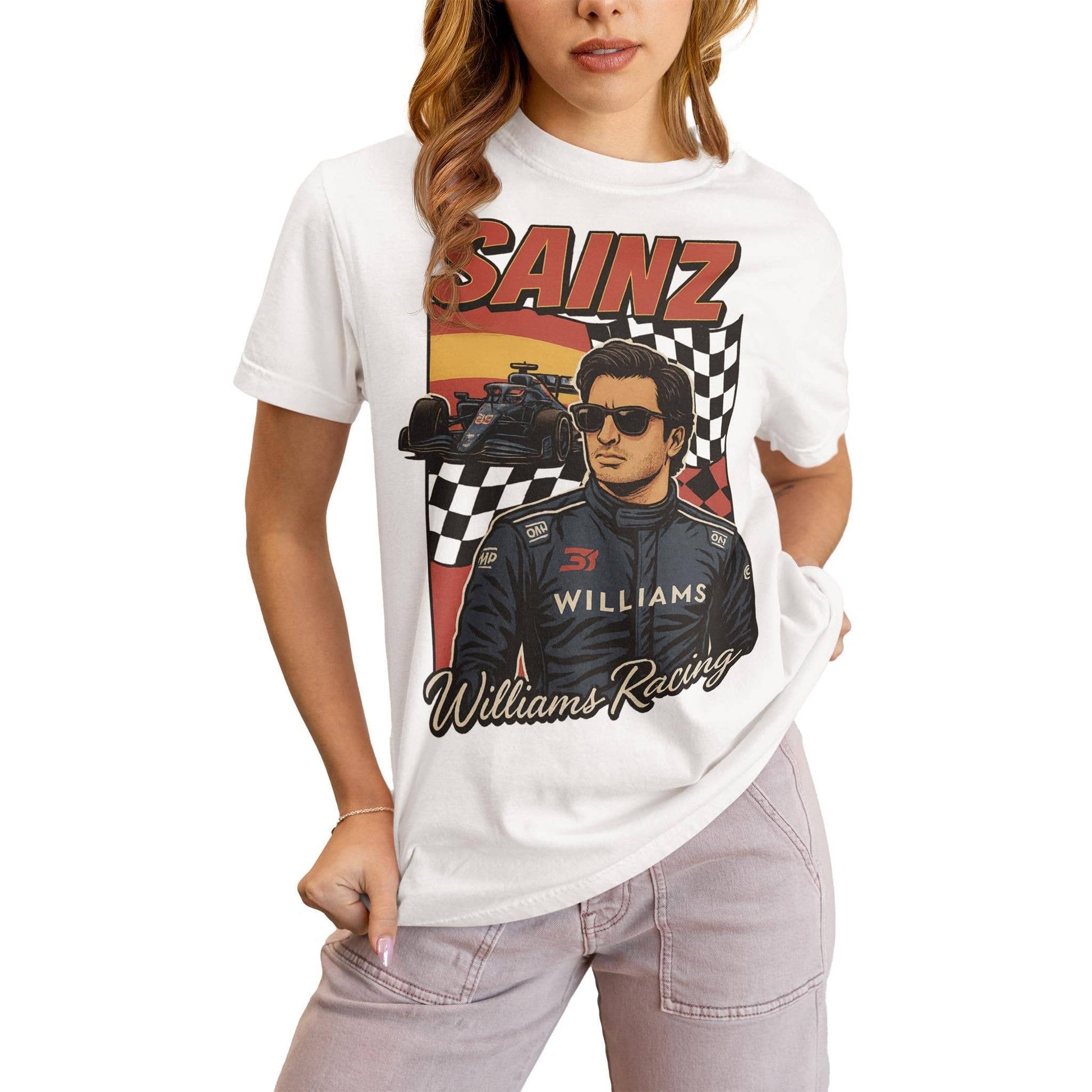 Sainz Racing Driver Tee - Motorsports Apparel Gift Unisex T-shirt, Sweatshirt, Hoodie, Long Sleeve Tee - T-Shirt, Sweatshirt, Hoodie