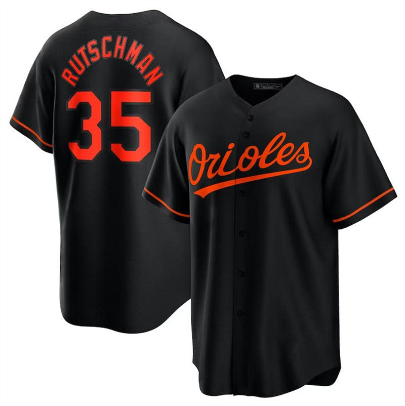 Baltimore Orioles #35 Adley Rutschman Black Alternate Replica Team Jersey Baseball Jerseys baseball jersey product view 1
