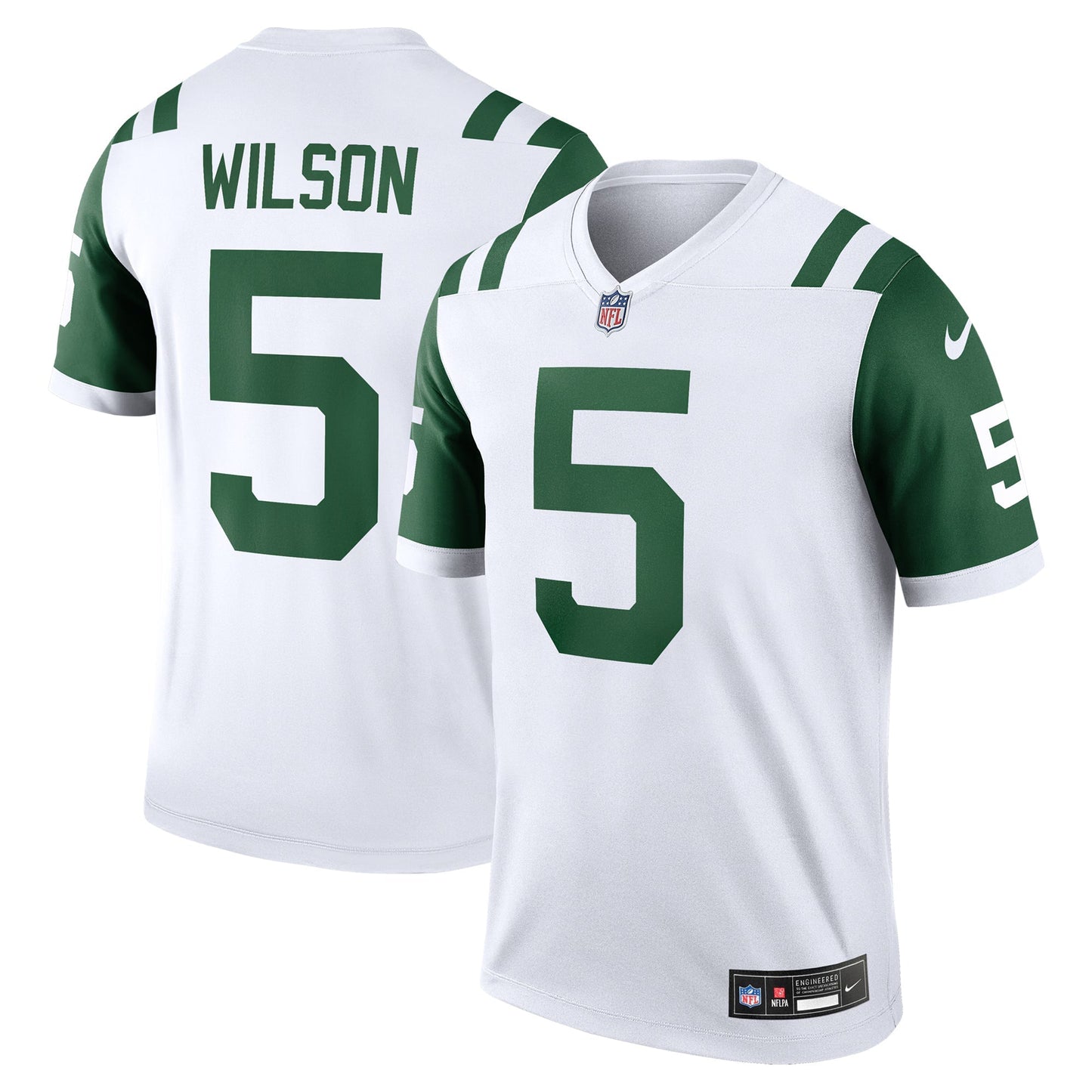 New York Jets Garrett Wilson White Legend Player Performance Top football jersey product view 1