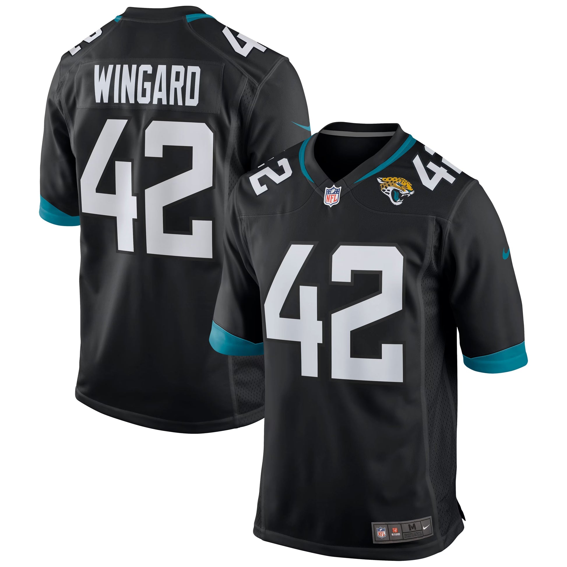 Jacksonville Jaguars Andrew Wingard Black Alternate Game Jersey football jersey product view 1