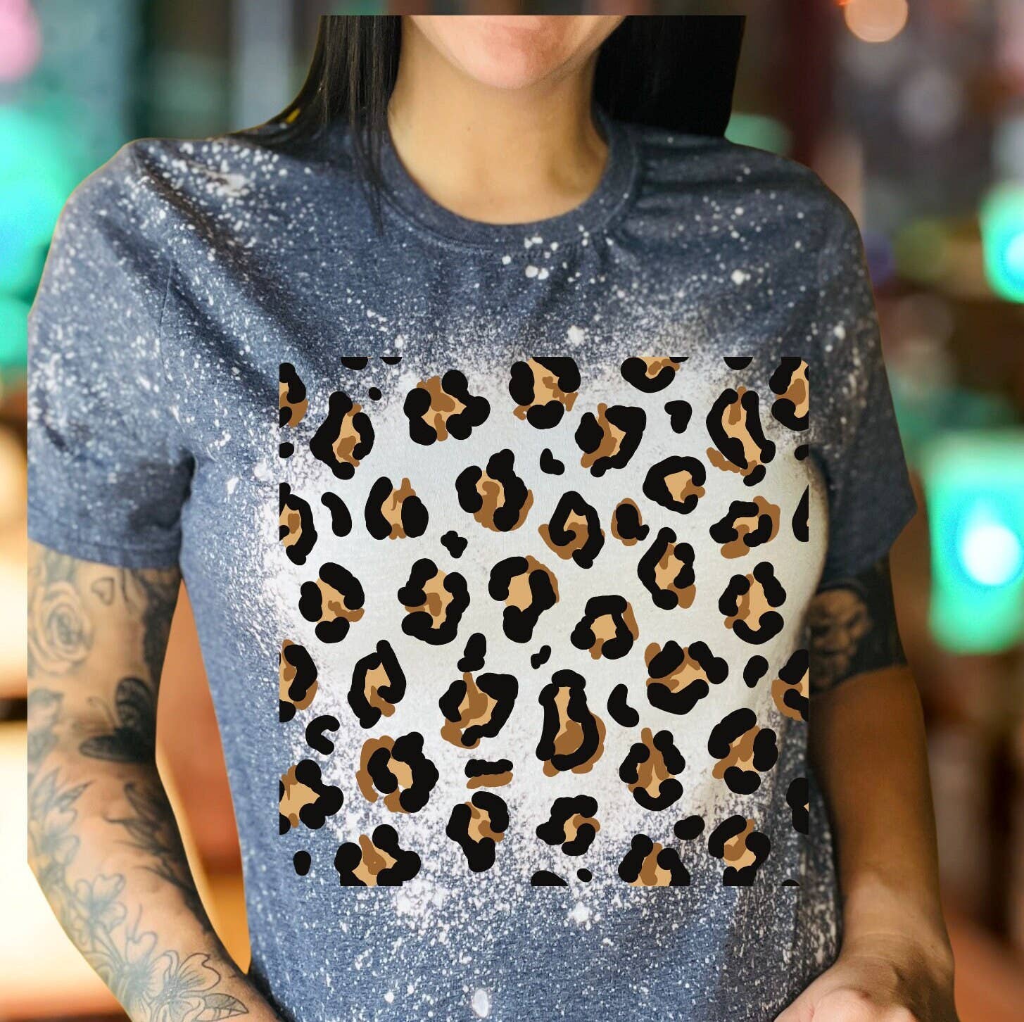 Bleached Cheetah Print Graphic Tee  Funny WomenS Shirt Unisex T-shirt, Sweatshirt, Hoodie, Long Sleeve Tee - T-Shirt, Sweatshirt, Hoodie