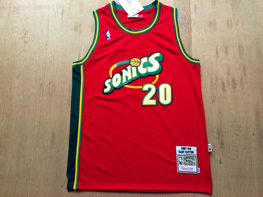 SuperSonics No. 20 Gloves Gary Payton Red 97-98 Classic Retro Premium Mesh Fan Edition Jersey basketball jersey product view 1