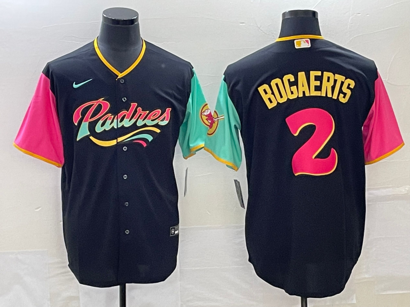 Men's San Diego Padres Xander Bogaerts Black City Connect Replica Player Jersey baseball jersey product view 1