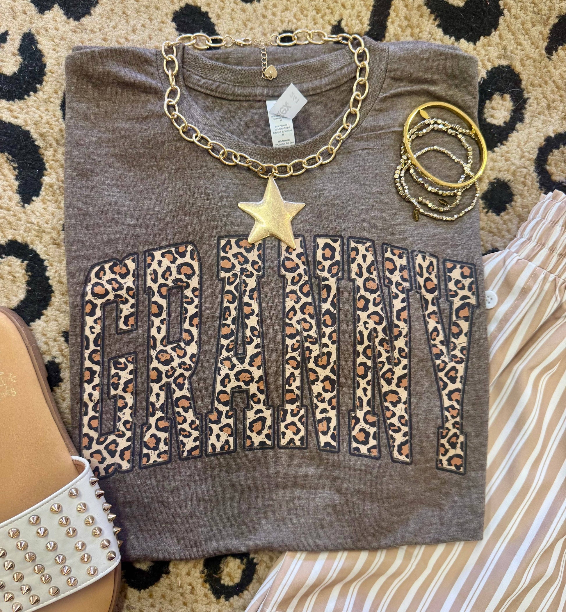Granny Leopard Tee Unisex T-shirt, Sweatshirt, Hoodie, Long Sleeve Tee - T-Shirt, Sweatshirt, Hoodie