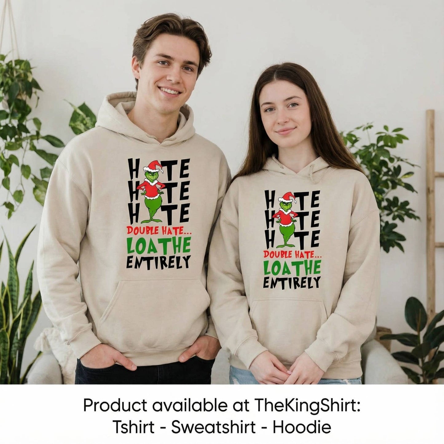 Grinch Loathe Entirely Christmas Sweatshirt | Festive Top Unisex T-shirt, Sweatshirt, Hoodie, Long Sleeve Tee - T-Shirt, Sweatshirt, Hoodie