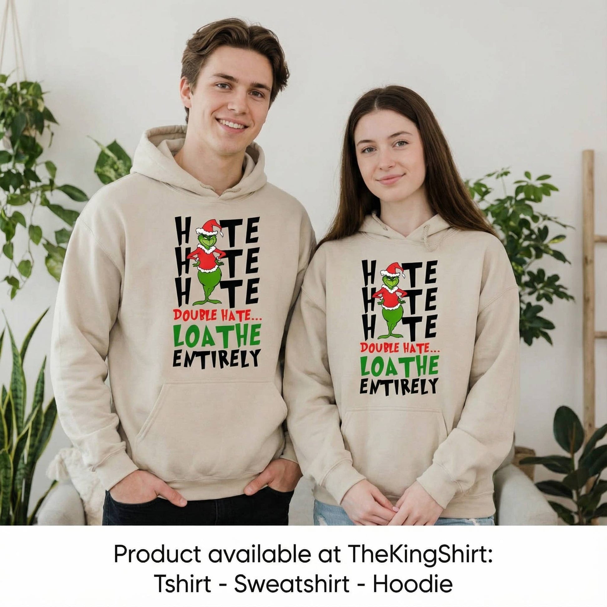 Grinch Loathe Entirely Christmas Sweatshirt | Festive Top Unisex T-shirt, Sweatshirt, Hoodie, Long Sleeve Tee - T-Shirt, Sweatshirt, Hoodie