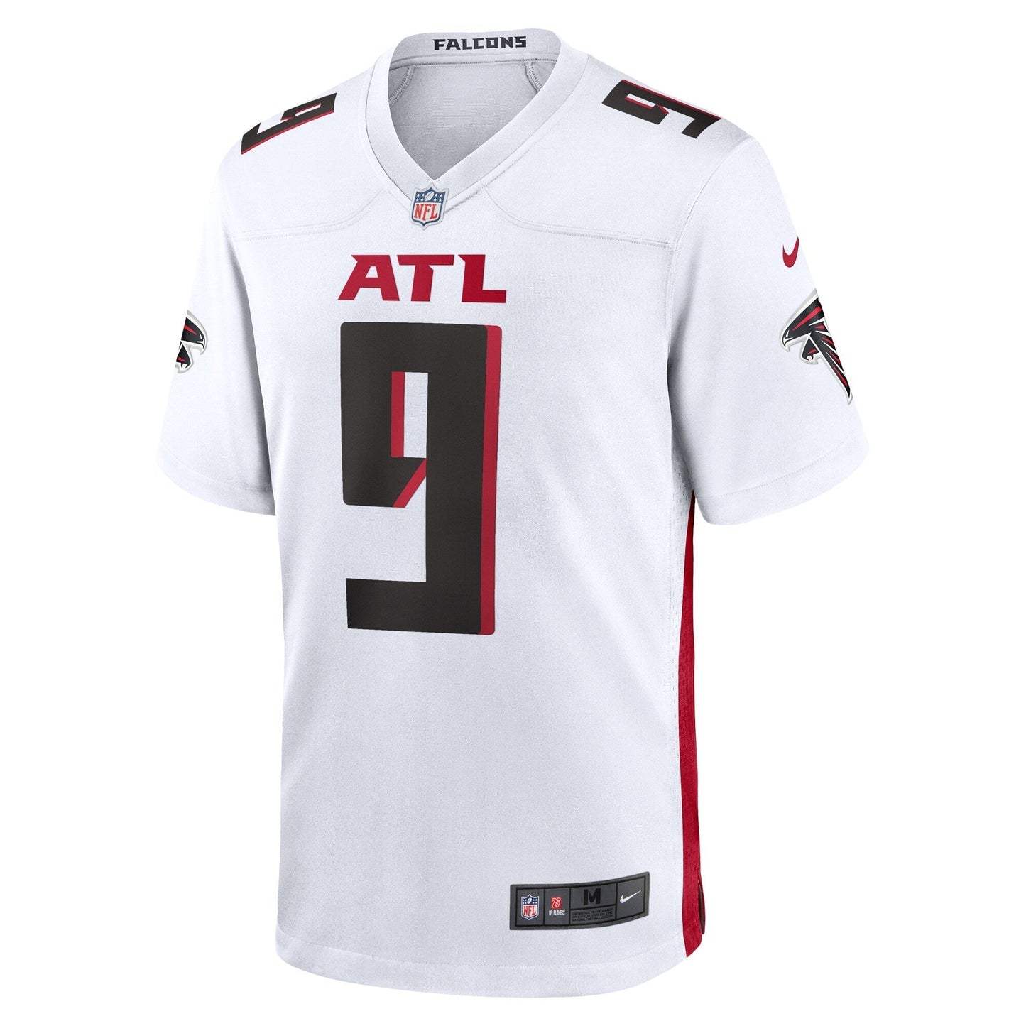 Michael Penix Jr. Atlanta Falcons Game Jersey - White football jersey product view 2