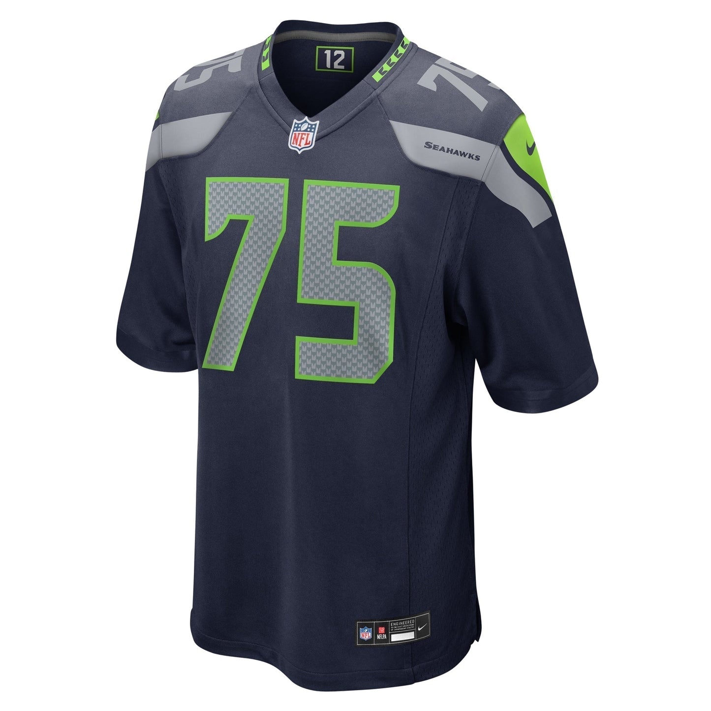 Anthony Bradford Seattle Seahawks Game Jersey - College Navy football jersey product view 2