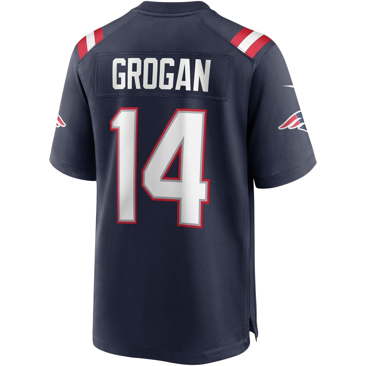 Steve Grogan New England Patriots Game Retired Jersey - Navy football jersey product view 3