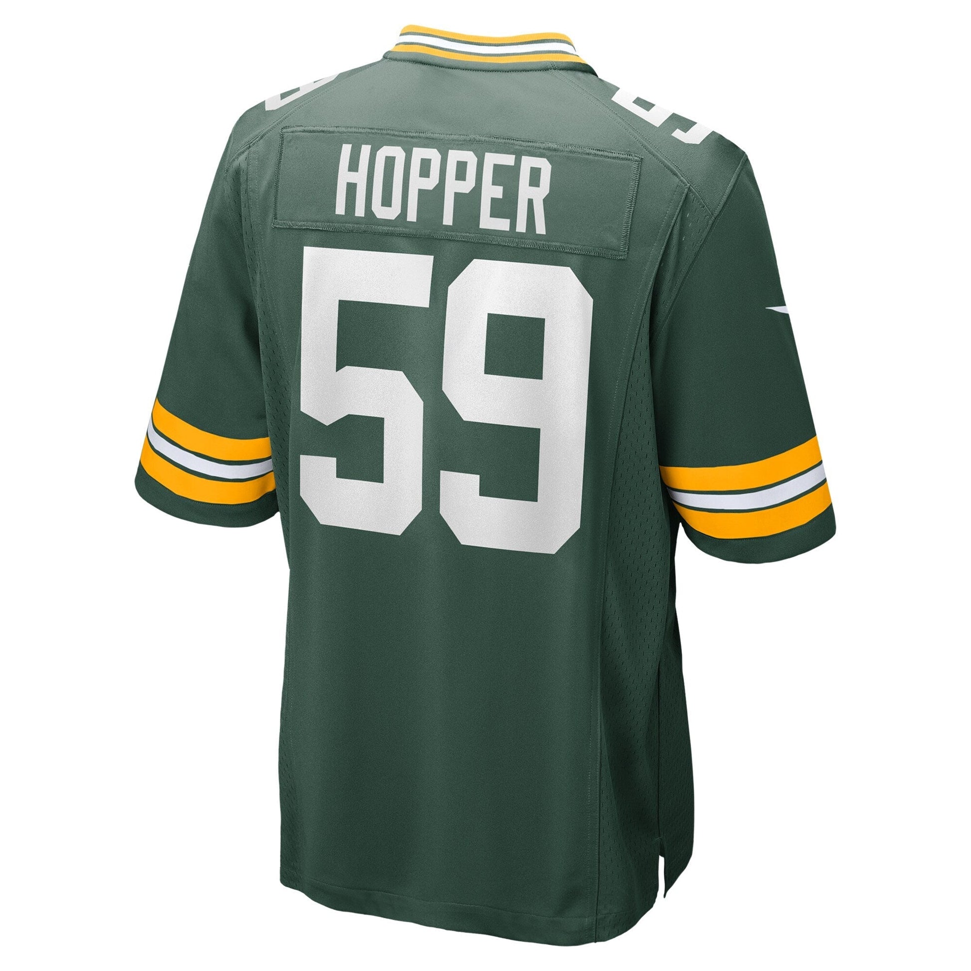 Green Bay Packers Ty'Ron Hopper Green Game Jersey football jersey product view 3
