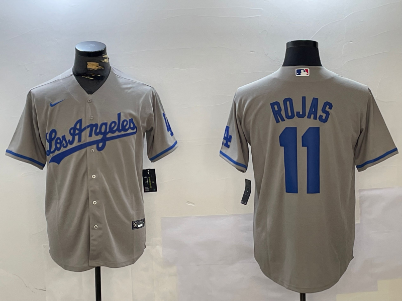 Men's Los Angeles Dodgers Miguel Rojas Gray Replica Game Jersey baseball jersey product view 1