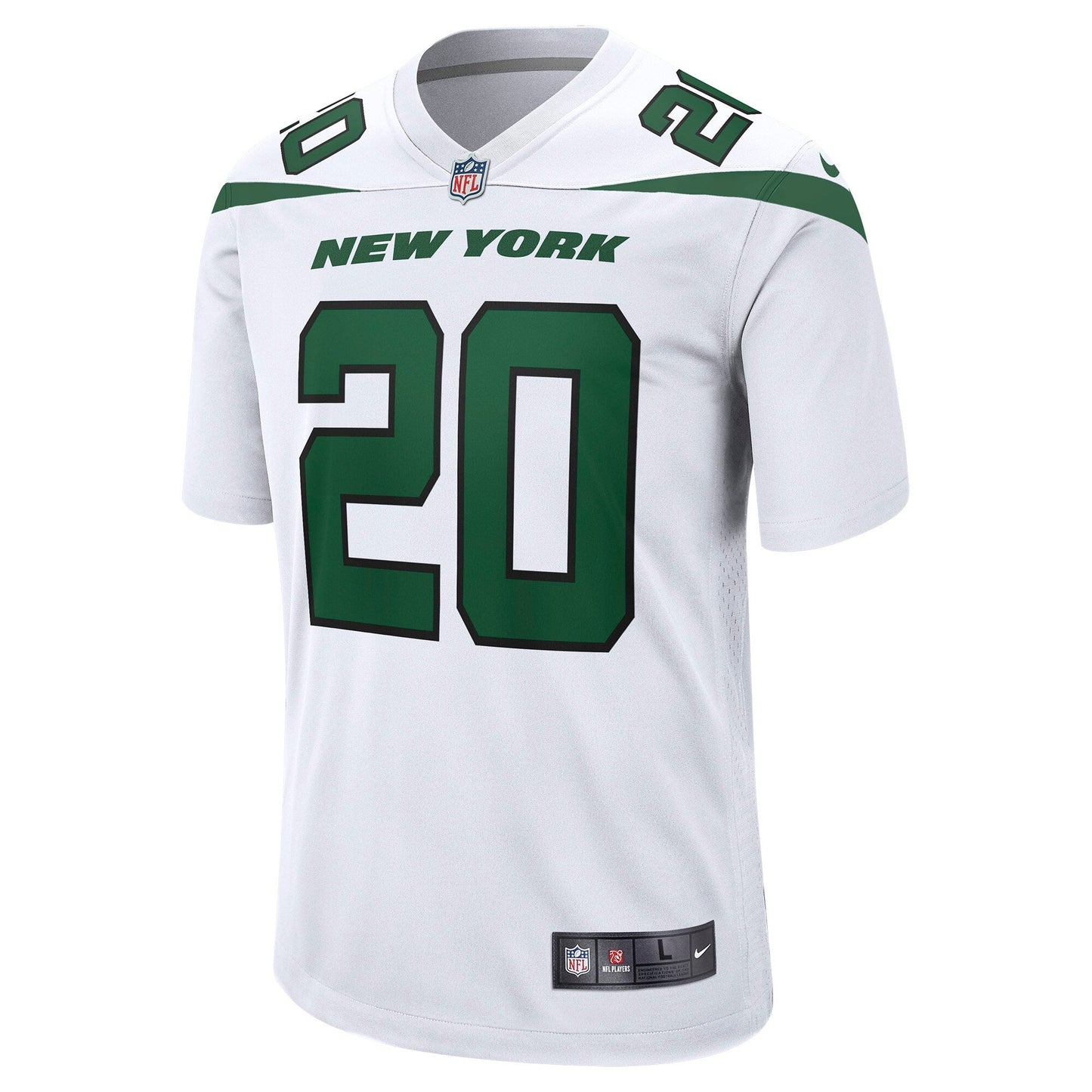 Breece Hall New York Jets Away Game Jersey - White football jersey product view 2