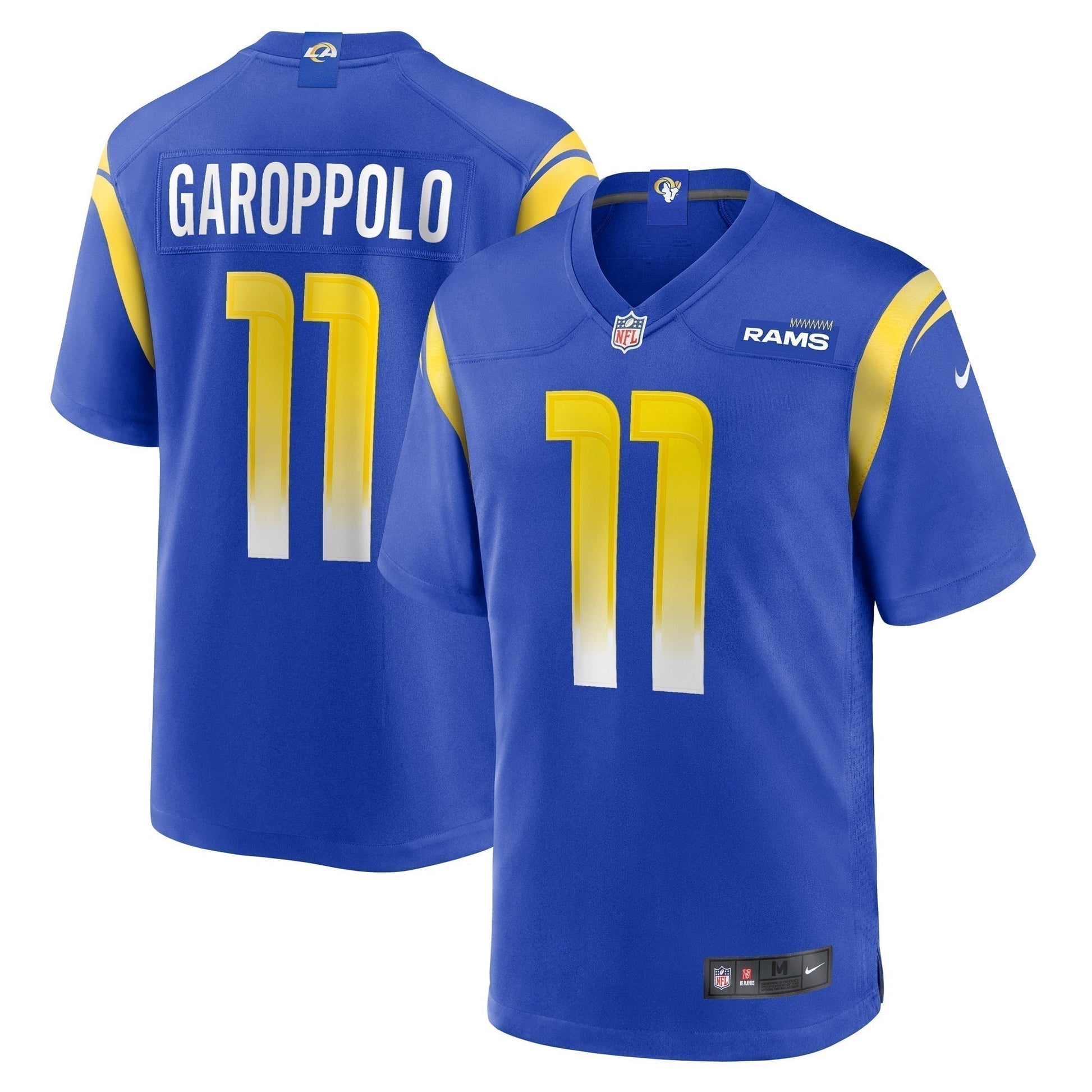 Jimmy Garoppolo Los Angeles Rams Game Jersey - Royal football jersey product view 1
