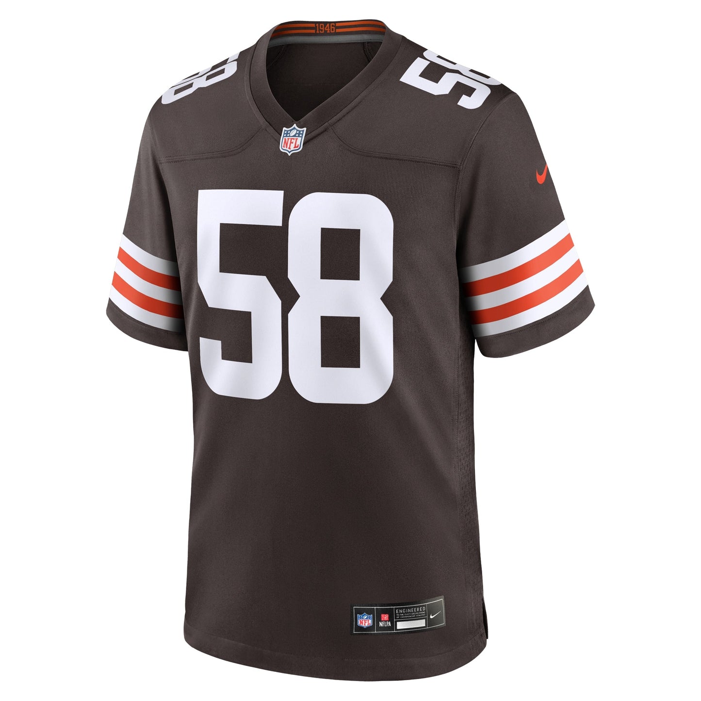 Jordan Hicks Cleveland Browns Game Jersey - Brown football jersey product view 2
