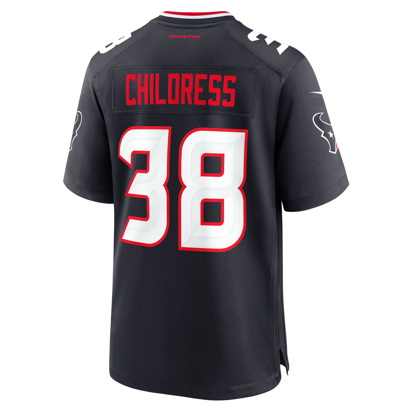 Houston Texans Zion Childress Navy Team Game Jersey football jersey product view 1
