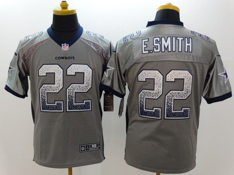 Men's Dallas Cowboys Emmitt Smith #22 Gray Game Jersey1 football jersey product view 1
