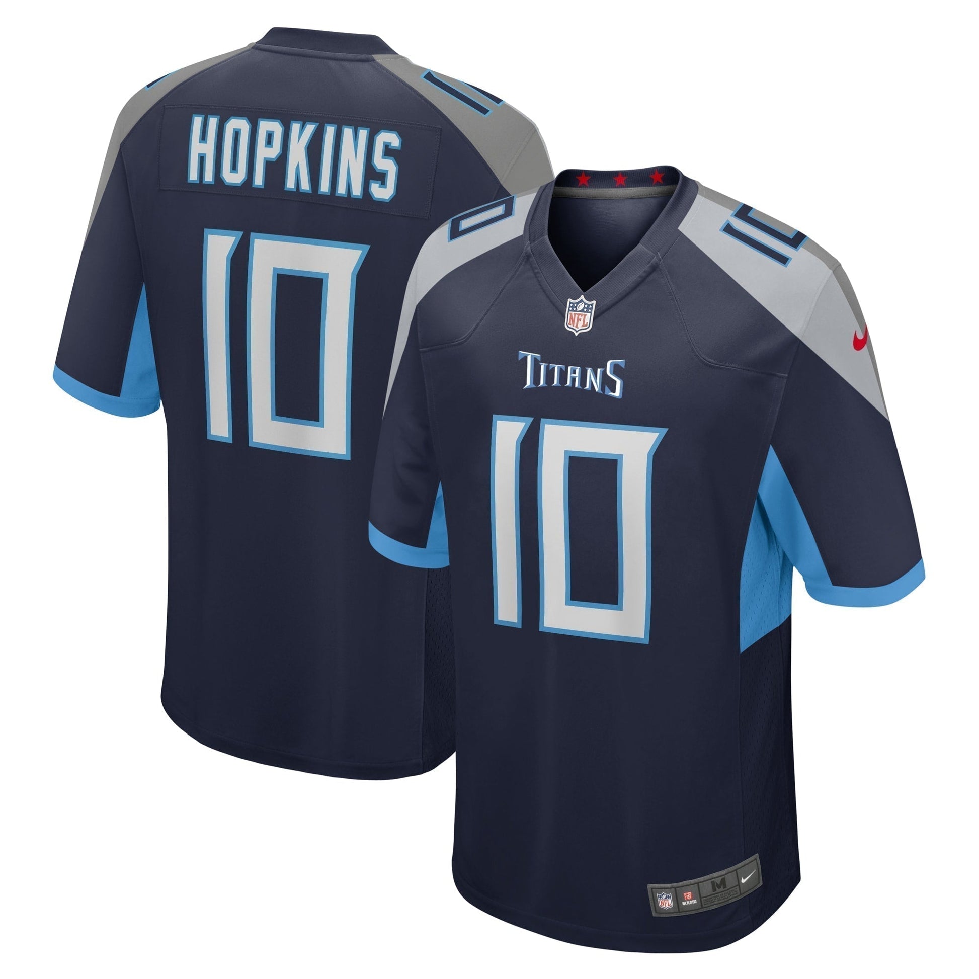 DeAndre Hopkins Tennessee Titans Game Jersey - Navy football jersey product view 1