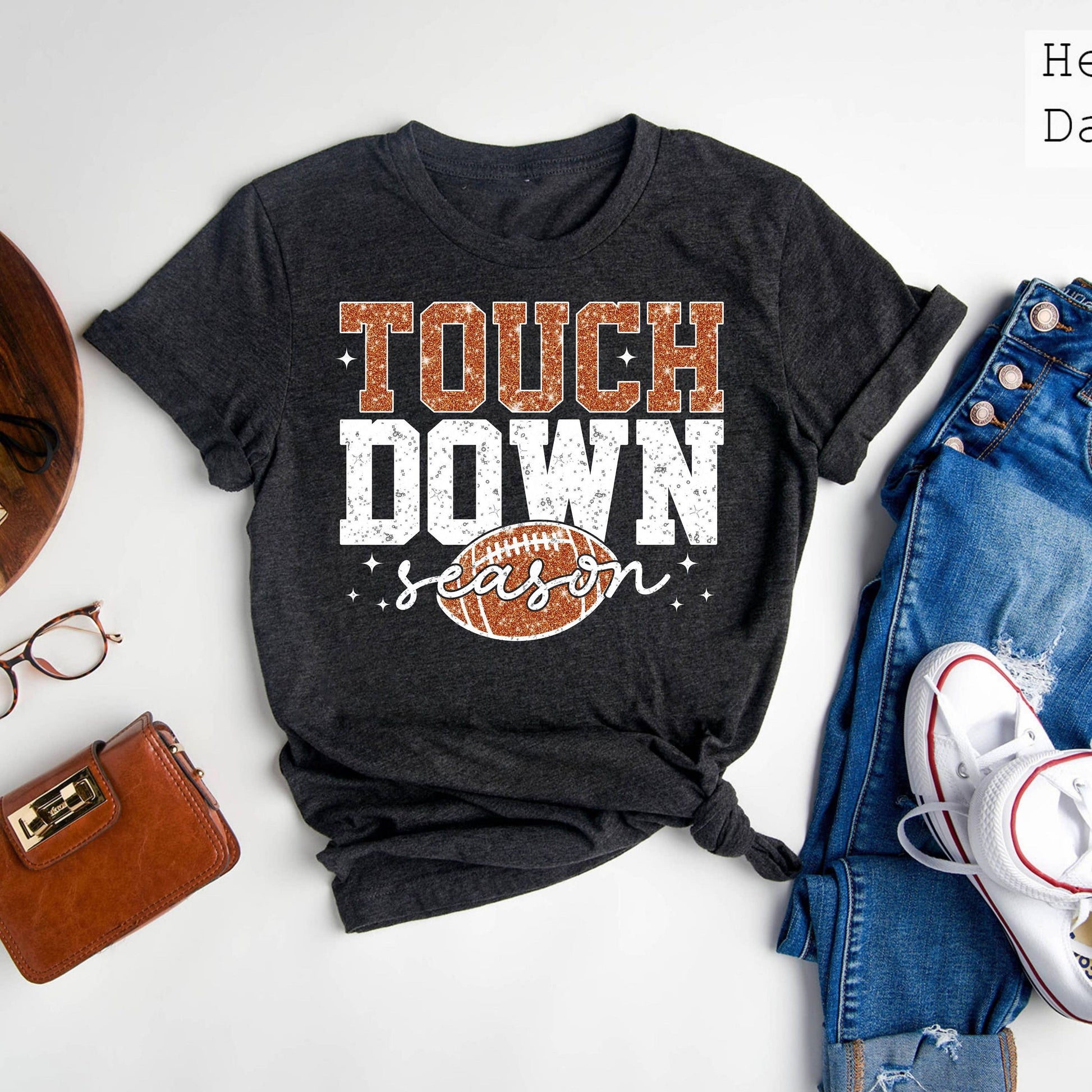 Touch Down Season Shirt  Game Day Mom & Football Lover Unisex T-shirt, Sweatshirt, Hoodie, Long Sleeve Tee - T-Shirt, Sweatshirt, Hoodie