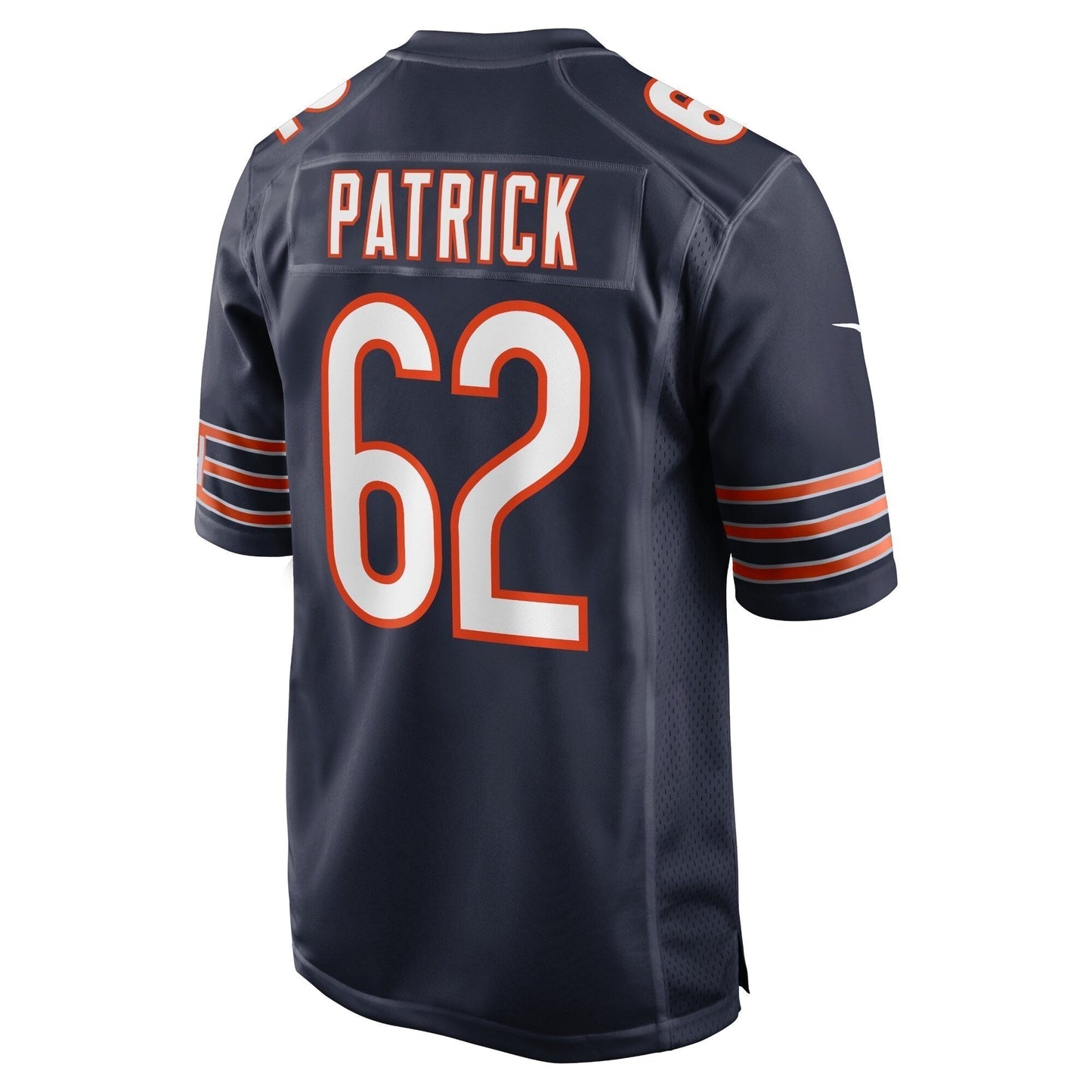Lucas Patrick Chicago Bears Game Jersey - Navy football jersey product view 3
