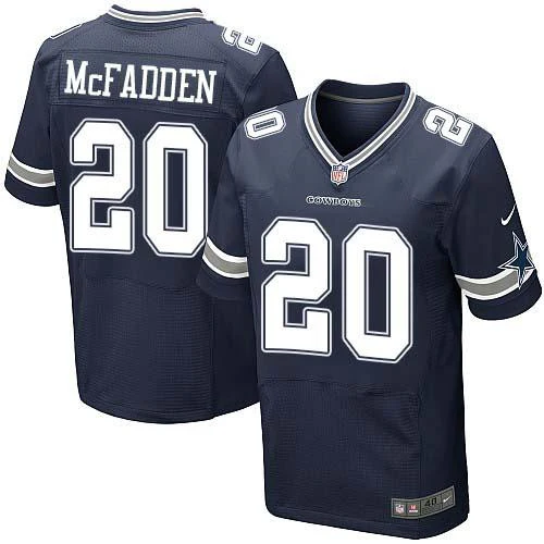 Darren McFadden # 20 Dallas Cowboys Navy Blue Stitched NFL Elite Jersey football jersey product view 1