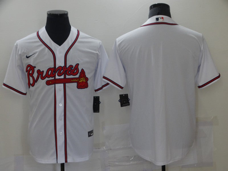 Men's Atlanta Braves White Home Replica Blank Jersey baseball jersey product view 1
